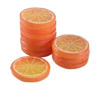 Reinscer Lot de 10 tranches de citron en forme de fruits artificiels - Modèle réaliste pour la décoration de - Orange