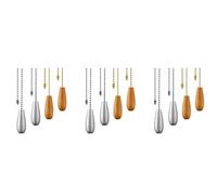 Reinscer Lot de 12 chaînes de ventilateur de plafond - Rallonge pour plafond - Lampe - Chaîne de ventilateur (argent et couleur)