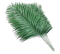 Reinscer Lot de 12 feuilles de palmier artificielles tropicales pour feuilles hawaïennes