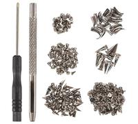 Reinscer Lot de 150 clous et rivets en cuir - Forme mixte - Pour vêtements, chaussures, ceintures, faites-le vous-même