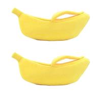 Reinscer Lot de 2 adorables lits bananes pour chat, animaux de compagnie, doux pour câlins, , lapins et petits chiens, jaune