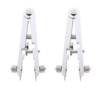 Reinscer Lot de 2 barrettes à ressort standard 6825 pour enlever la barre à ressort de montre, , pince pour bracelet de montre, outil de barrette à ressort, argenté.