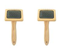 Reinscer Lot de 2 brosses à pompons en macramé pour tapis - Corde en coton - Peigne à tisser pour animaux de compagnie - Nœud ouvert - Cardier - Peigne - Outils A