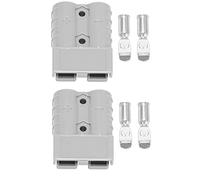 Reinscer Lot de 2 connecteurs pour Anderson Style 50 A 600 V 6-12 AWG Outil électrique pour connecteurs massifs plaqués 6AWG