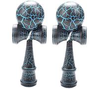 Reinscer Lot de 2 d'extérieur Kendama - Pour enfants et adultes - Pour sports extérieurs - Design coloré - Noir et bleu
