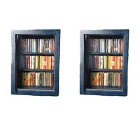 Reinscer Lot de 2 étagères miniatures en bois pour livres - Pour réduire le stress - Plateau de table