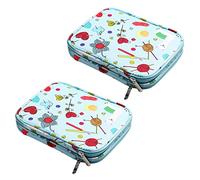 Reinscer Lot de 2 étuis de rangement vides pour aiguilles à tricoter circulaires et accessoires