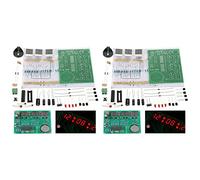 Reinscer Lot de 2 horloges électroniques AT89C2051 6 avec écran LED numérique - Kit de bricolage - Récepteur pour flux