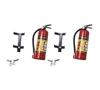 Reinscer Lot de 2 mini extincteurs d'incendie décoratifs RC en métal pour 1/10 RC Crawler SCX10 90046 TRX4 D90 - Rouge