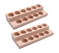 Reinscer Lot de 2 plateaux à 11 trous pour huiles essentielles naturelles Présentoir Station de démonstration pour bouteilles de 5 à 15 ml