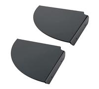Reinscer Lot de 2 supports muraux en acrylique, étagères d'angle flottantes, étagère de douche quart d'étagères d'angle suspendues, affichage mural (noir)