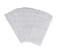 Reinscer Lot de 20 sacs à vin en organza transparent 14 x 37 cm Réutilisables Simples Robes d'emballage festif Fête prénatale Mariage Faveurs Présentoir Sac à cordon ()