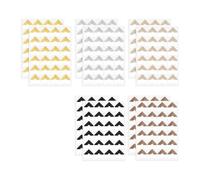 Reinscer Lot de 240 coins photo pour scrapbooking, autocollants pour coins photo dorés, multicolores