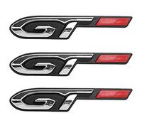 Reinscer Lot de 3 autocollants 3D pour voiture - Design Gt - Pour porte de voiture