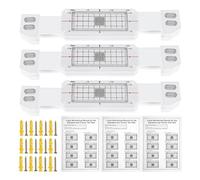 Reinscer Lot de 3 détecteurs de fissures, moniteur d'angle perfique en acrylique, appareil de mesure des fissures