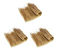 Reinscer Lot de 3 panneaux de toit en paille, tapis d'herbe, paille de palmier, panneau de toit en paille décoratif, volets