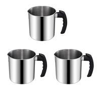 Reinscer Lot de 3 pots de cire pour la fabrication de bougies, 100 ml, double chaudière, pour la fabrication de bougies, résistant à la chaleur