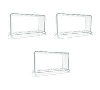 Reinscer Lot de 3 supports en plastique transparent pour tubes à essai à 6 trous - Pour tubes à essai - Étagère - Équipement de laboratoire - 16,7 x 8 x 3 cm