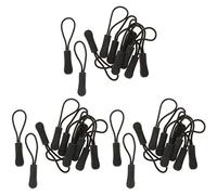 Reinscer Lot de 30 pendentifs antidérapants avec fermeture éclair, pratiques et robustes pour , veste, etc. Noir