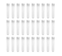 Reinscer Lot de 30 tubes à essai en plastique - 45 ml - Testeur individuel - Avec couvercle - Échantillons de rangement - Tubes transparents