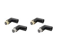 Reinscer Lot de 4 adaptateurs Audio XLR coudés 3 Broches mâle vers XLR à Angle Droit (Adaptateur XLR 90 degrés)