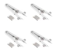 Reinscer Lot de 4 barrettes à ressort standard 6825 pour enlever la barre à ressort de montre, , pince pour bracelet de montre, outil de barre à ressort, argenté