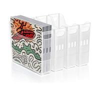 Reinscer Lot de 4 grandes étagères à papier de scrapbooking de 12 x 12 cm avec roulettes, pour scrapbooking, papier de 12 x 12 cm