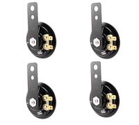 Reinscer Lot de 4 klaxons électriques noirs 6 V pour voiture, moto, camion