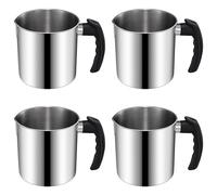 Reinscer Lot de 4 pots de cire pour la fabrication de bougies, 100 ml, double chaudière, fabrication de bougies, résistant à la chaleur