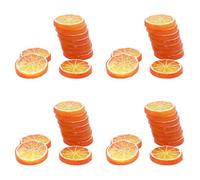 Reinscer Lot de 40 tranches de citron en forme de fruits artificiels - Modèle réaliste pour la décoration de - Orange