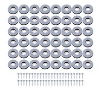 Reinscer Lot de 48 patins de meubles en PTFE Easy Moving Slider avec protection de sol vissé pour en bois carrelés (25 mm rond)