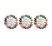 Reinscer Lot de 48 pendentifs colorés pour clés de billard, balles de 8 pièces, accessoires de chaîne de billard