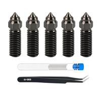 Reinscer Lot de 5 buses d'extrudeuse Hot-end en acier trempé de 0,4 mm pour imprimante 3D K1, K1 Max, Ender3 V3 KE, -10 SE