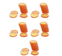 Reinscer Lot de 50 faux tranches de citron fruit artificiel modèle réaliste pour la décoration de Orange