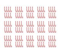 Reinscer Lot de 500 bâtons de sucre de Noël rouges et faits à la main Miniature Nourriture Maison de poupée Argile Sucre Tige d'environ 3,2 x 1 cm