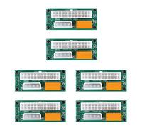 Reinscer Lot de 6 adaptateurs d'alimentation multiple double PSU, Add2Psu ATX 24 broches vers 4 broches connecteur pour BTC Miner