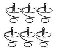 Reinscer Lot de 6 casiers à bouteilles simples pour mural, étagère d'affichage pour bouteilles de vin, casier à vin en métal