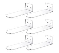 Reinscer Lot de 6 étagères flottantes pour chaussures - En acrylique transparent - mural - Pour présenter des meubles de collection pour chaussures et baskets