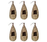 Reinscer Lot de 6 nichoirs de jardin tissés à la main pour l'extérieur