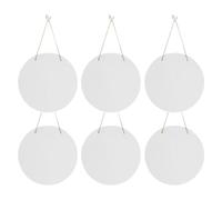 Reinscer Lot de 6 suspensions de porte rondes à sublimation 12 - Blancs MDF - Tenture murale pour impression par presse à chaleur