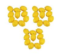 Reinscer Lot de 60 citrons artificiels - Faux citrons - Jaune - 3 x 2 cm de large