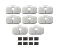 Reinscer Lot de 8 filtres de rechange pour fontaine à chat Dockstream PLWF005 PLWF115, filtre pour fontaine à eau particulièrement silencieuse pour animaux de compagnie
