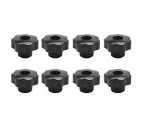 Reinscer Lot de 8 vis de blocage M10 en plastique noir - Diamètre : 10 mm