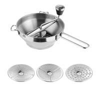 Reinscer Moulin à légumes et à fruits en acier inoxydable argenté pour presser et écraser la citrouille, moulin de cuisine