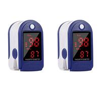 Reinscer Oxymètre de Doigt Professionnel, Mesure SPO2/PR et Capteur Cardiaque, Appareil Portable avec Écran LED pour Surveillance Pouls, Hôpital Domestique (2 pièce)