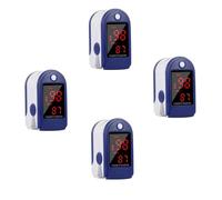 Reinscer Oxymètre de Doigt Professionnel, Mesure SPO2/PR et Capteur Cardiaque, Appareil Portable avec Écran LED pour Surveillance Pouls, Hôpital Domestique (4 pièce)