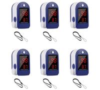 Reinscer Oxymètre de Doigt Professionnel, Mesure SPO2/PR et Capteur Cardiaque, Appareil Portable avec Écran LED pour Surveillance Pouls, Hôpital Domestique (6 pièce)