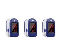 Reinscer Oxymètre de Doigt Professionnel, Mesure SPO2/PR et Capteur Cardiaque, Appareil Portable avec Écran LED pour Surveillance Pouls, Hôpital Domestique (3 pièce)