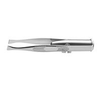 Reinscer Pince à épiler en acier inoxydable pour cils et sourcils + lumière LED