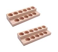 Reinscer Plateau d' 3 x 11 trous fait à la main Station de démonstration de présentation pour bouteilles 5-15 ml